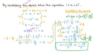 Lesson Solving Quadratics Completing