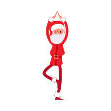 Santa doing yoga Vector Art Stock Images | Depositphotos