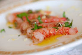 red prawns with piave dop cheese mamablip