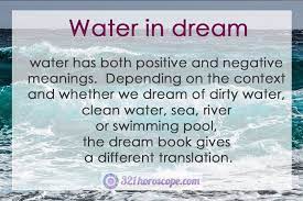 water dream meaning what does