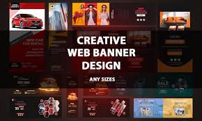 create creative web banner design for