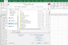 convert excel doents to the pdf format