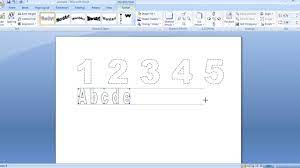 number tracing in microsoft word 2007