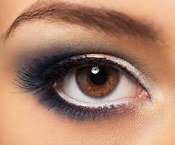 closeup of beautiful eye with glamorous