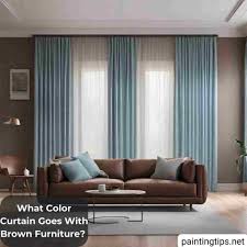 color curtain goes with brown furniture