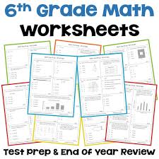 6th Grade Math Review And Test Prep