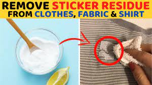 get sticker residue off clothes