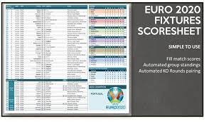And to avoid any additional cost you can find official euro 2020/2021 schedule in uefa.com official site. Euro 2020 2021 Schedule Scoresheet Stats And Prediction Game Spreadsheets Officetemplate Net