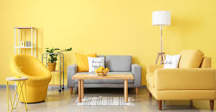 yellow colour combination for living