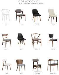 mid century dining chair round up