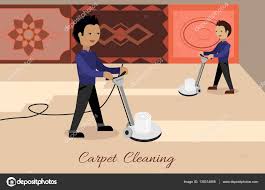 carpet cleaning vector concept in flat