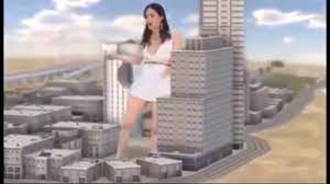 Giantess Woman Destroying Buildings - (Scenes) - YouTube
