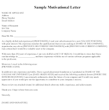 free printable motivation letter sle