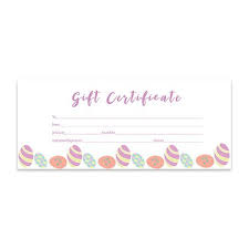 Top Easter Eggs Blank Gift Certificate Download Premade Gift Floral