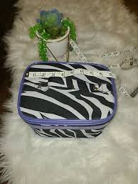 zebra print purple box makeup case w
