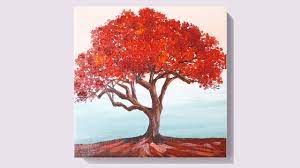 easy tree acrylic painting tutorial for