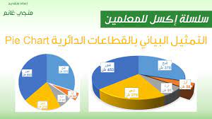 تستعمل القطاعات الدائرية لمقارنة أجزاء من البيانات بمجموعة البيانات كلها