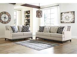 Get great deals on ashley furniture sofas. Ashley Furniture Ballina 1470738 35 Linen Sofa And Loveseat Set Sam Levitz Furniture Stationary Living Room Groups