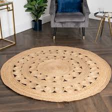 ocala large round circle pattern jute