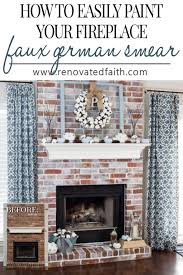Whitewash A Brick Fireplace With Paint