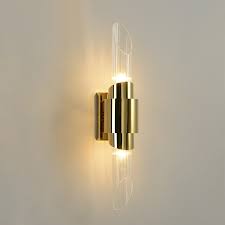 Modern Gold Wall Lights With Clear