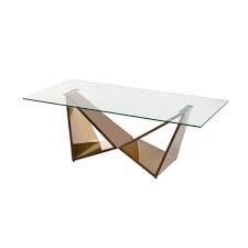 This plywood and copper coffee table can be bright and shiny or tarnished and weathered, depending on what your personal space requires aesthetically. Rectangular Clear Tempered Glass Copper Colored Metal Legs Coffee Table China Coffee Table Home Furniture Made In China Com