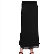 Alex Evenings Full Length Chiffon Skirt S 4 6 Nwt