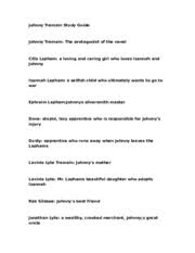 Johnny Tremain Study Guide with Answer Key by PACESpublishing     Pinterest