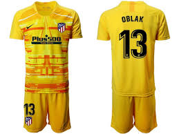 The new jersey continues atletico madrid's iconic red and white. 2019 20 Atletico Madrid 13 Oblak Yellow Goalkeeper Jersey