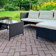 Rattan Corner Sofa Garden Lounger