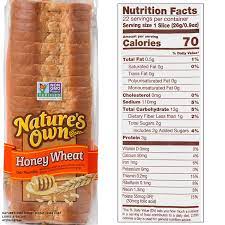 nature 039 s own honey wheat bread 20oz
