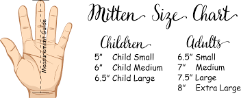 Sizing Chart Wicked Warm Mittens