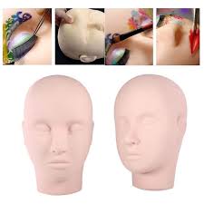 rubber cosmetology mannequin doll face