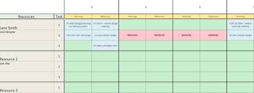 scheduling template excel