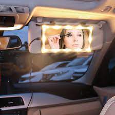 car vanity mirror adjustable led mirror