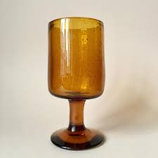 vintage swedish amber bubble glass vase