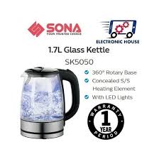 Sona Sk5050 1 7l Glass Kettle