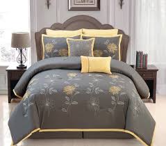 yellow and gray bedding comforter sets