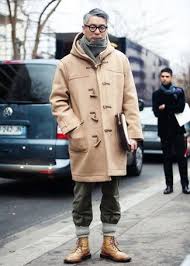 Avoid wider trousers as these will. Grey Knit Scarf With Camel Duffle Coat Outfits For Men 2 Ideas Outfits Lookastic