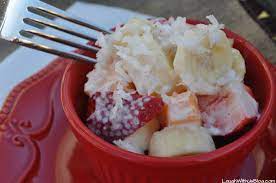 creamy mexican fruit salad laugh with