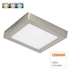 Artemide square strip 37 led wall and ceiling light with dimmer. Square Stainless Steel 20w Led Ceiling Light Cct Osram Chip Duris E 2835