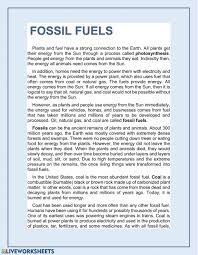 Using fossil definitions worksheet, students match the vocabulary words to their definitions provided to build their fossil vocabulary usage. Fossil Fuels Worksheet