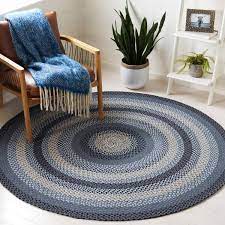 striped border oval area rug