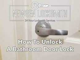 Take the wire and insert it into the hole located in the center of the doorknob. How To Unlock A Bathroom Door Lock Newgen Locksmith