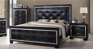 With bedroom sets from home furniture mart, you can easily design a bedroom that is as fantastic as you've always wanted it to be. Myco Furniture Ma705 Q Martina Black Diamond Tufted Queen Panel Bedroom Set 2pcs W Led Lights Ma705 Q Set 2