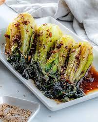 baby bok choy with soy sauce and garlic