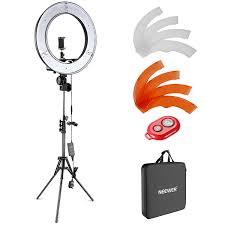 Neewer Camera Photo Video Lightning Kit 18 Inches 48 Centimeters Outer 55w 5500k Dimmable Led Ring Light Light Stand Bluetooth Receiver For Smartphone Youtube Vine Self Portrait Video Shooting Neewer Photographic Equipment