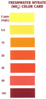 Veracious Aquarium Pharmaceuticals Nitrate Test Color Chart
