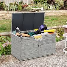 Rattan Outdoor Storage Bench Box