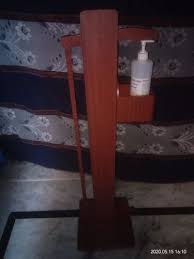 wooden hand sanitizer stand for home